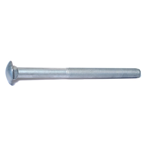 Midwest Fastener Carriage Bolt, Square Neck, 10 (Coarse), 10 in L, Steel, Hot Dipped Galvanized, 10 PK 08262 - main